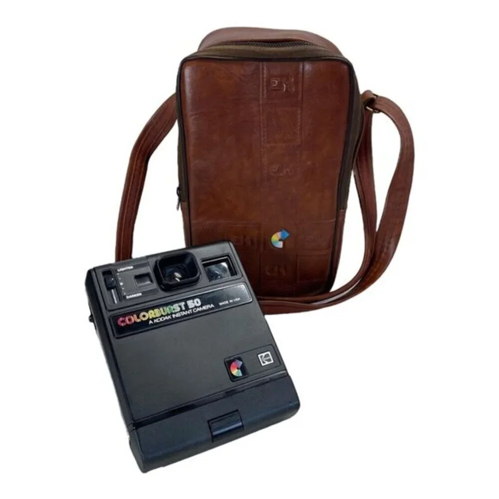 Kodak Colorburst 50 Instant Film Camera Polaroid Type with Bag Vintage